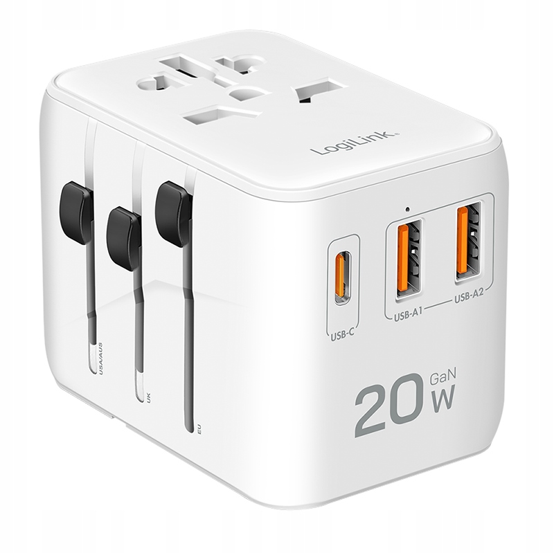 Cztery porty ładowania: USB-C i USB-A