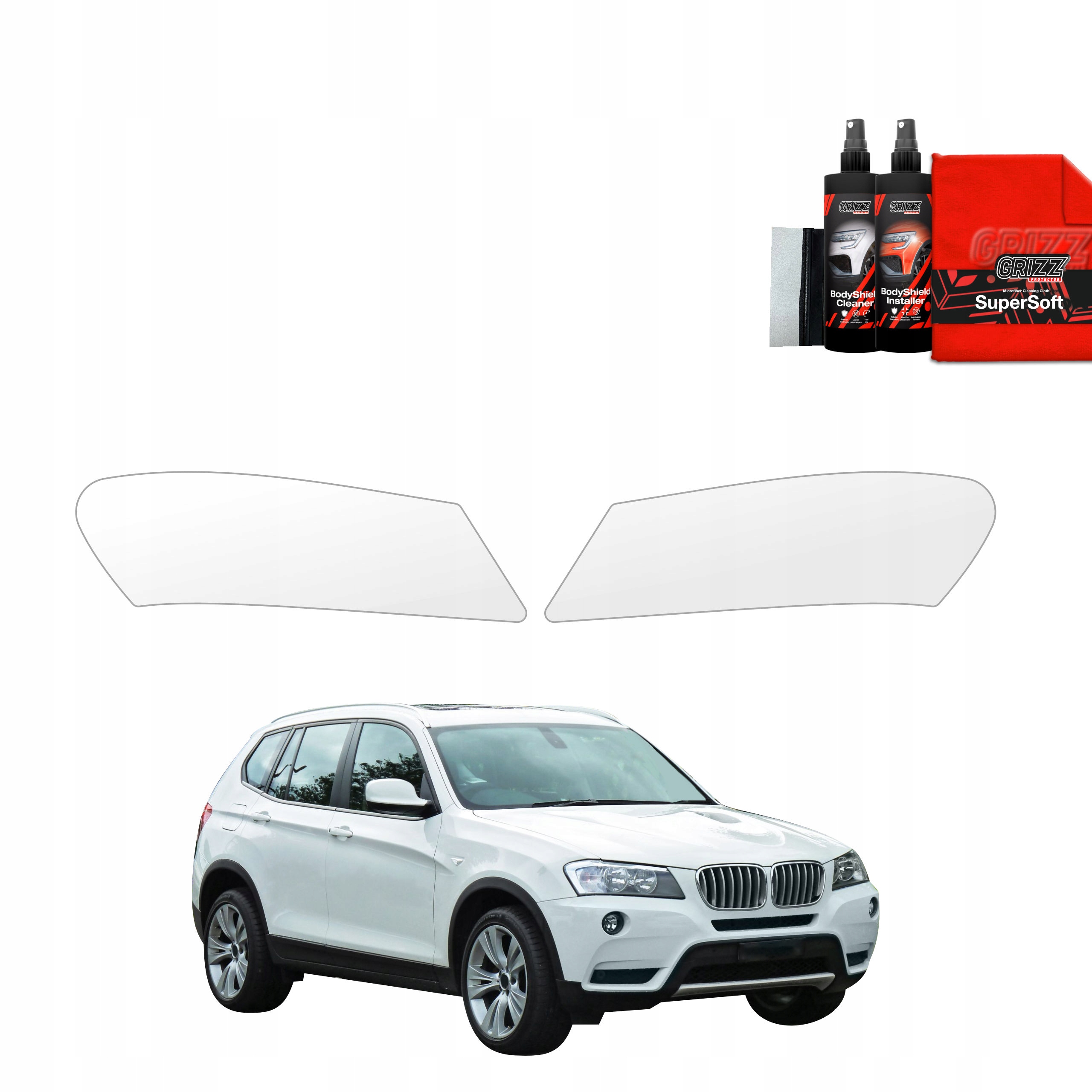 Folia ochronna na lampy GrizzGlass BodyShield do BMW X3 F25 (2010-2014) – Ochrona i styl w jednym