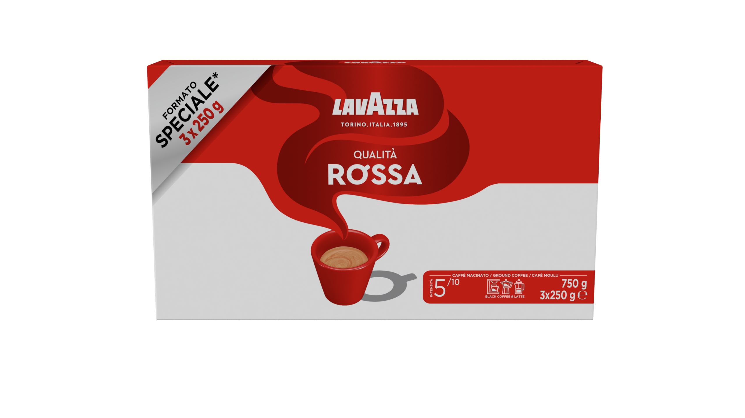 Kawa mielona Lavazza Rossa 3x250 g – Doskonały smak w każdej filiżance