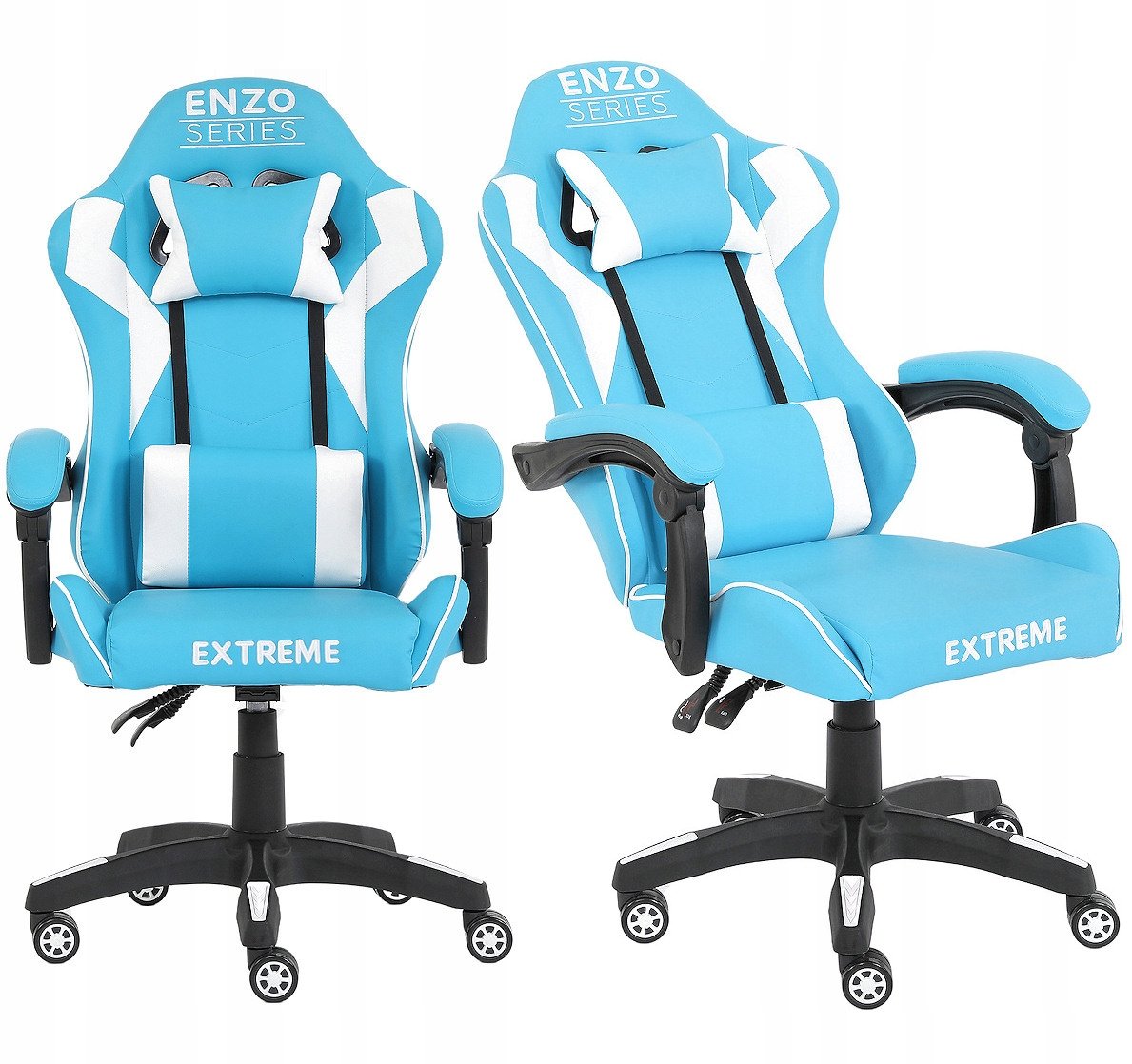 Fotel Gamingowy Extreme ENZO Blue White – Komfort i styl dla graczy