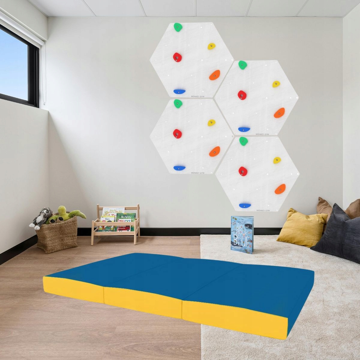 Materac gimnastyczny 150x100x5 cm trzyczęściowy - idealny dla dzieci