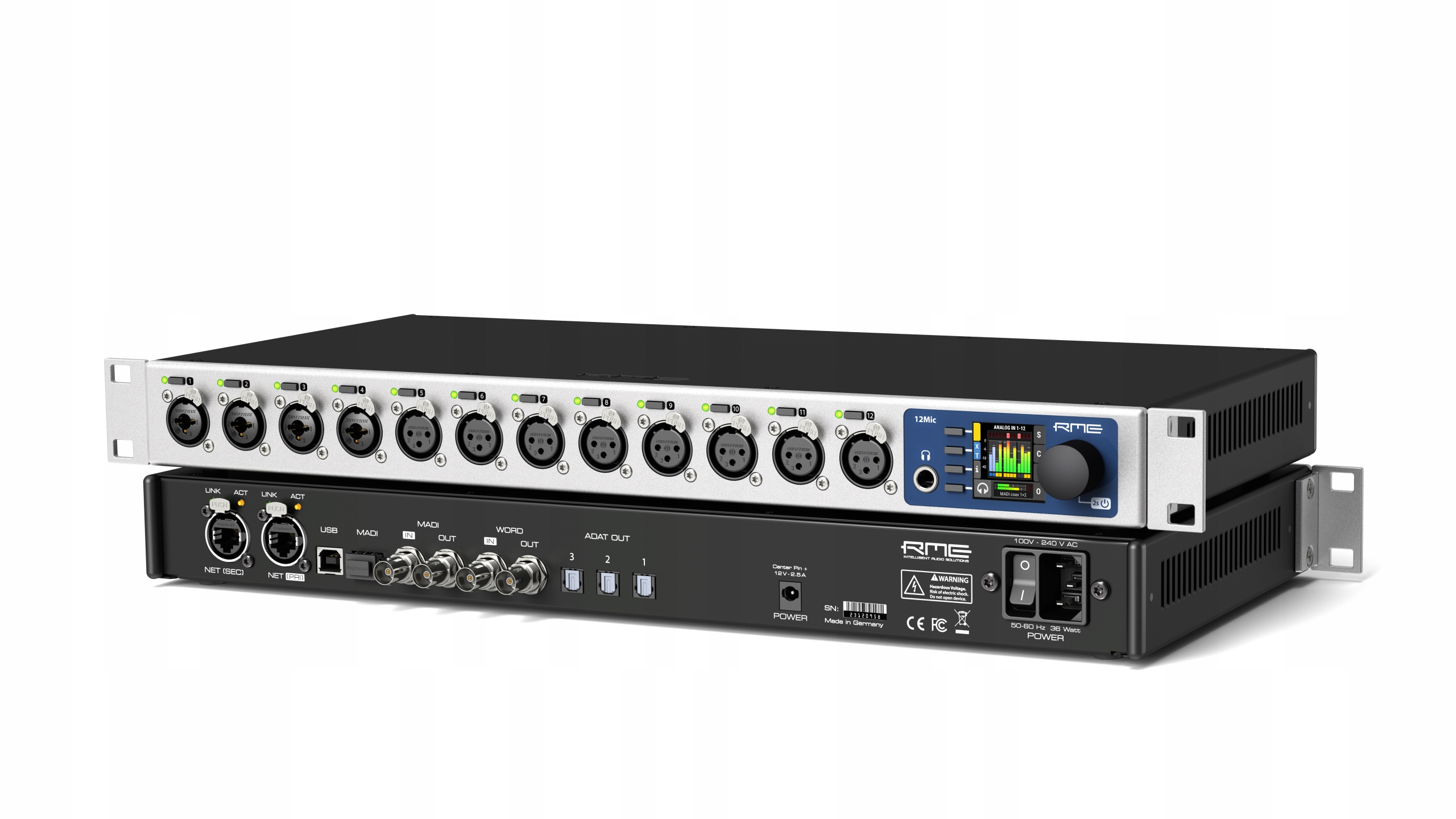 RME 12Mic – Preamp mikrofonowy z AVB i MADI dla profesjonalnych nagrań