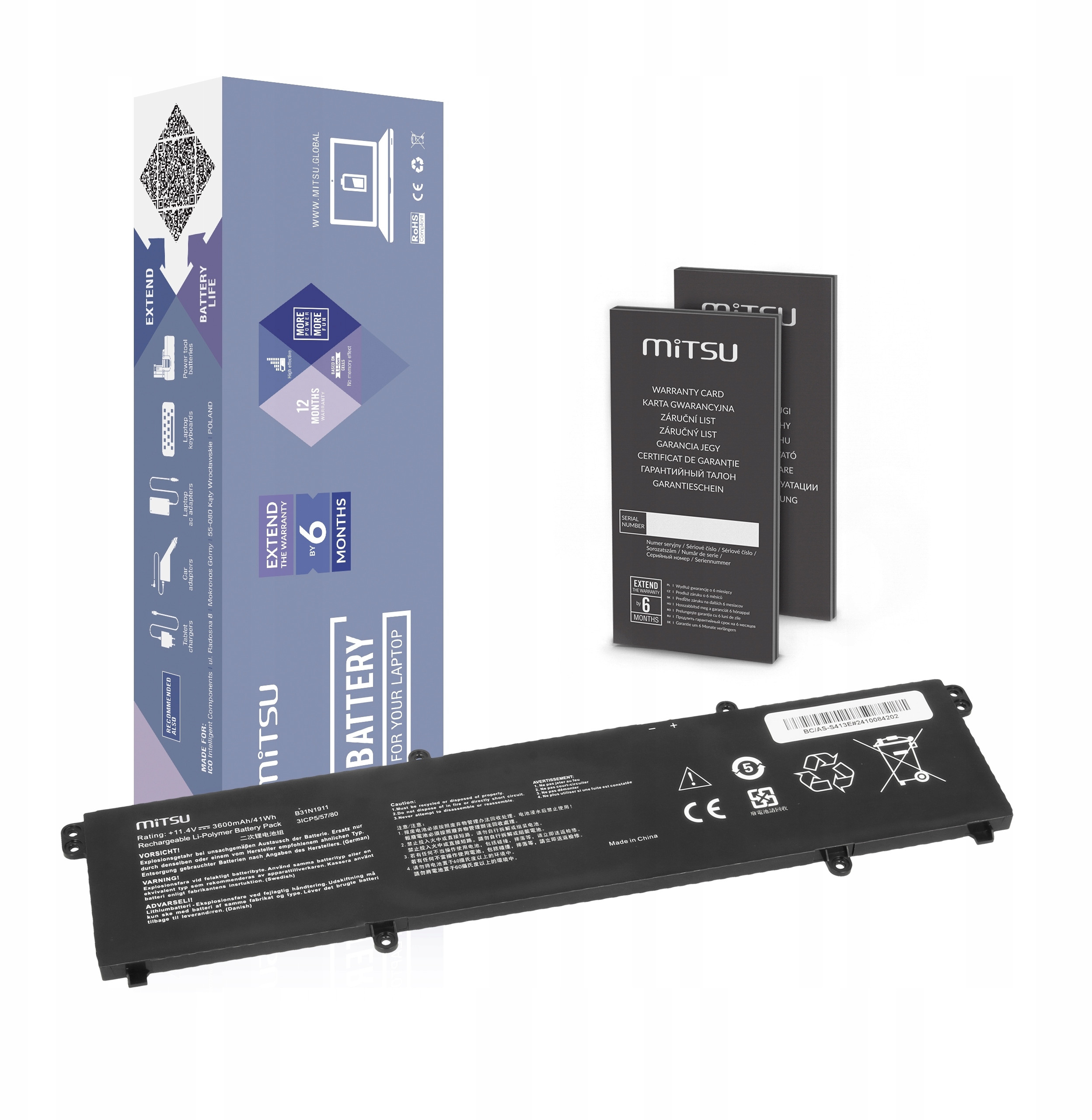 W zestawie: instrukcja obsługi i karta gwarancyjna