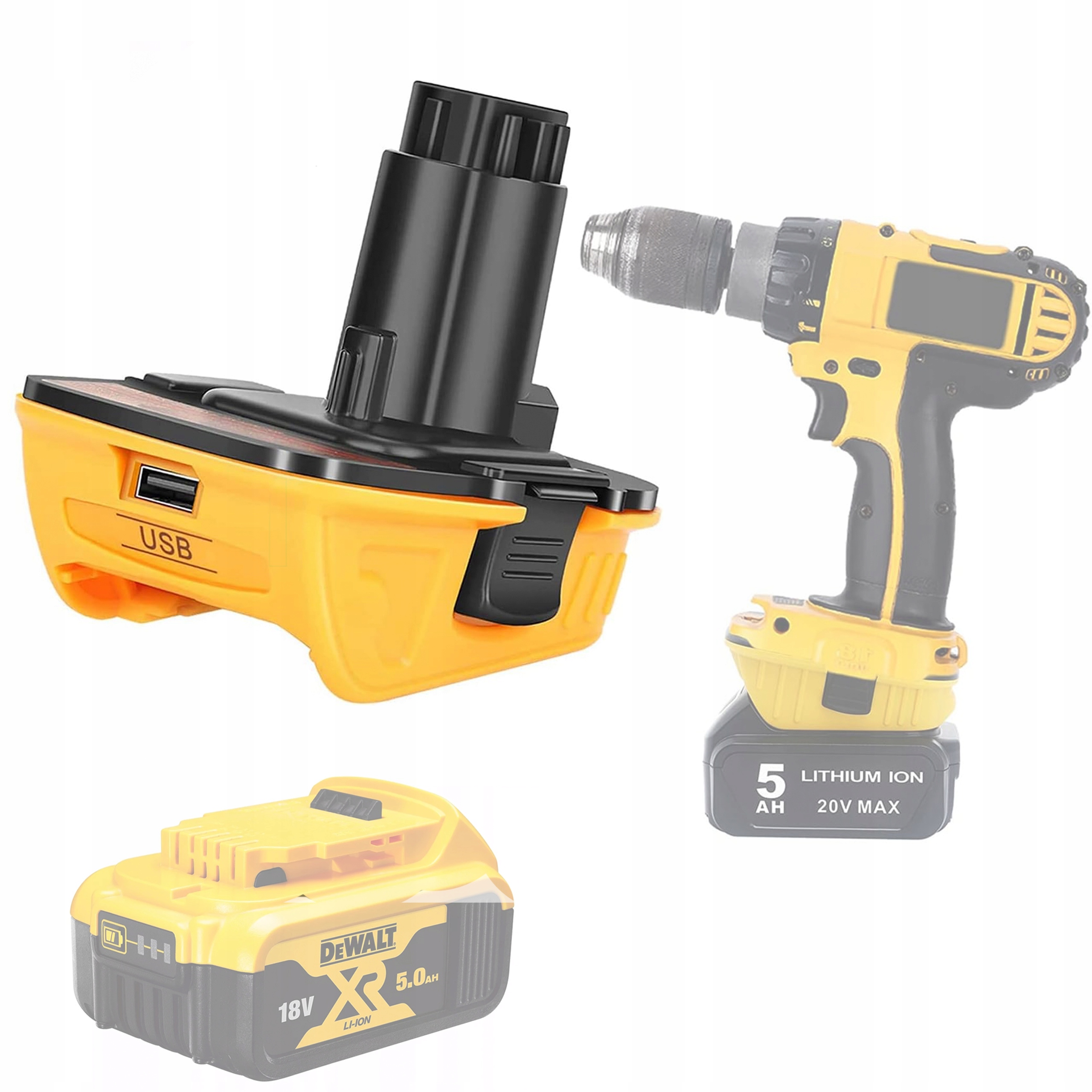 ADAPTER PRZEJŚCIÓWKA Z DEWALT 18V 20V DO DEWALT DC9096 DE9039 DE9095 DE9096 – Wydajność i uniwersalność w jednym