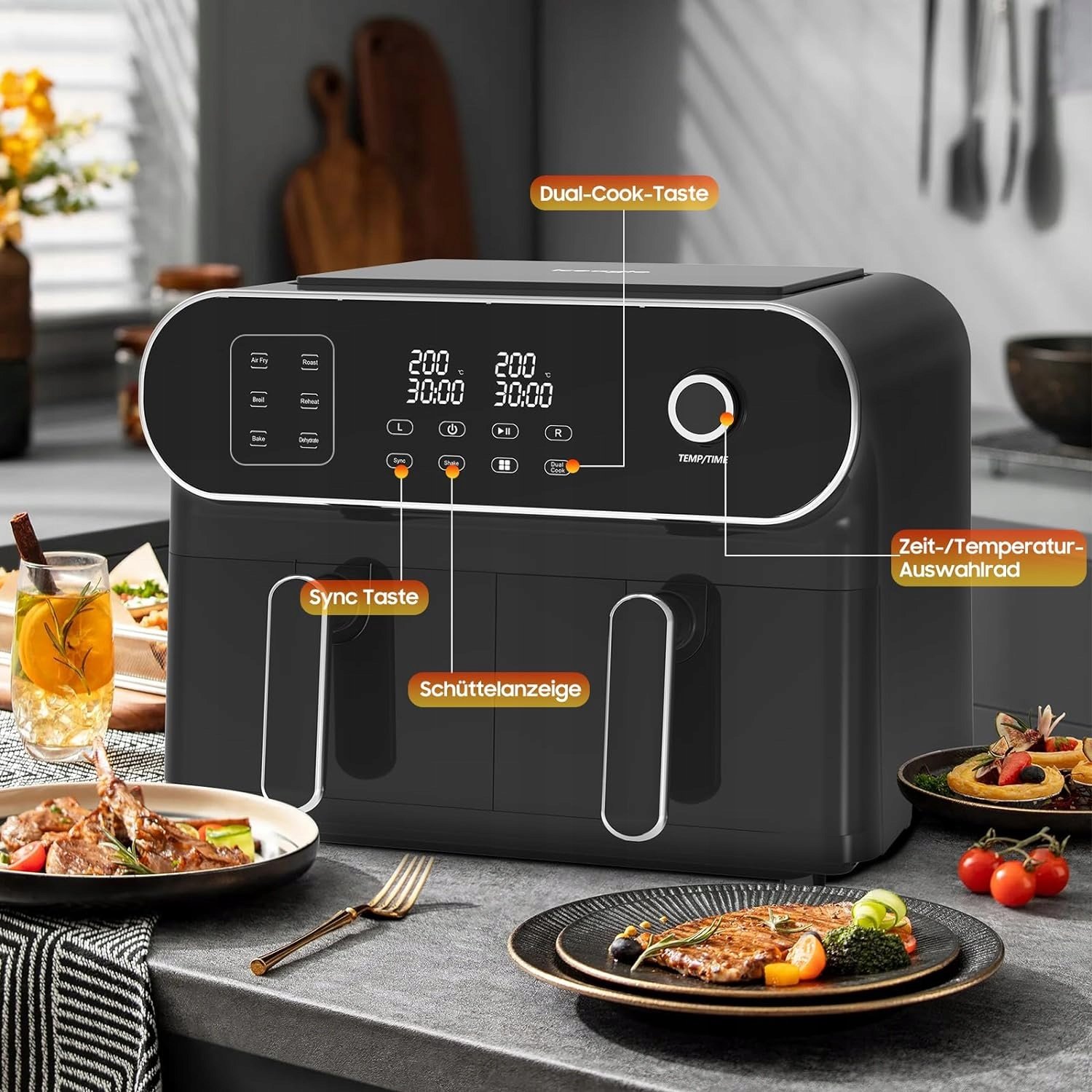 Funkcja synchronizacji i Dual-Cook – Przygotuj więcej jedzenia jednocześnie