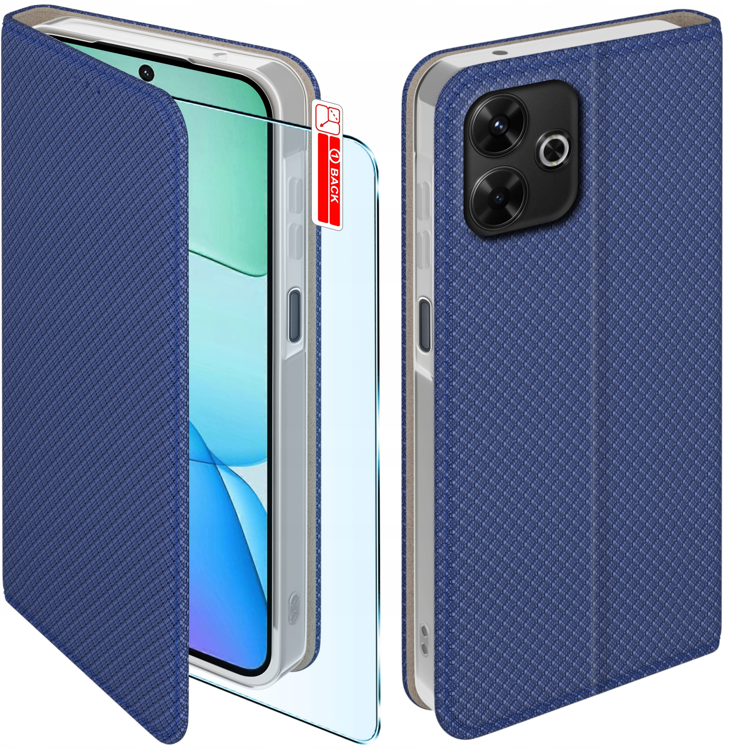 Etui do Xiaomi Redmi 13 4G SMART MAGNET CASE PORTFEL + SZKŁO OCHRONNE 9H – Doskonała ochrona dla Twojego smartfona