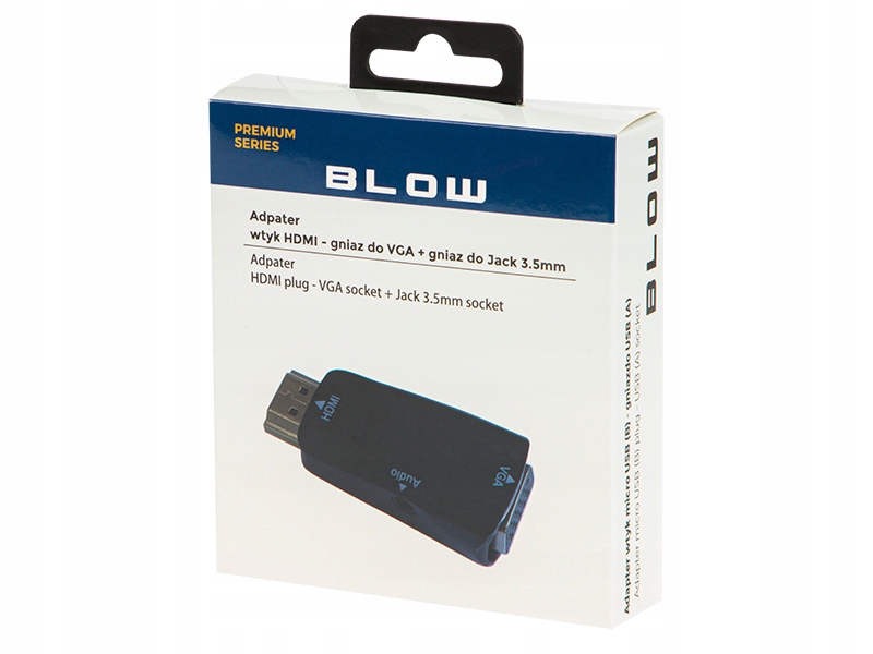 Przej.HDMI wtyk - VGA gniazdo+gn.3,5 – Wysokiej jakości adapter do podłączenia