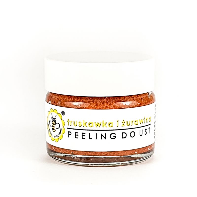 Miodowa Mydlarnia Peeling do ust Truskawka i Żurawina 25g – Naturalna pielęgnacja ust