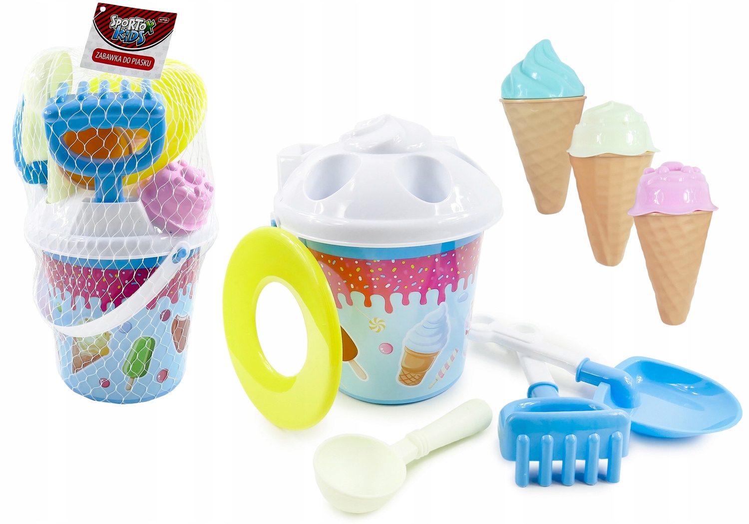 Zestaw do piasku niebieski Sportox Kids 137693 – Kreatywna zabawa na świeżym powietrzu