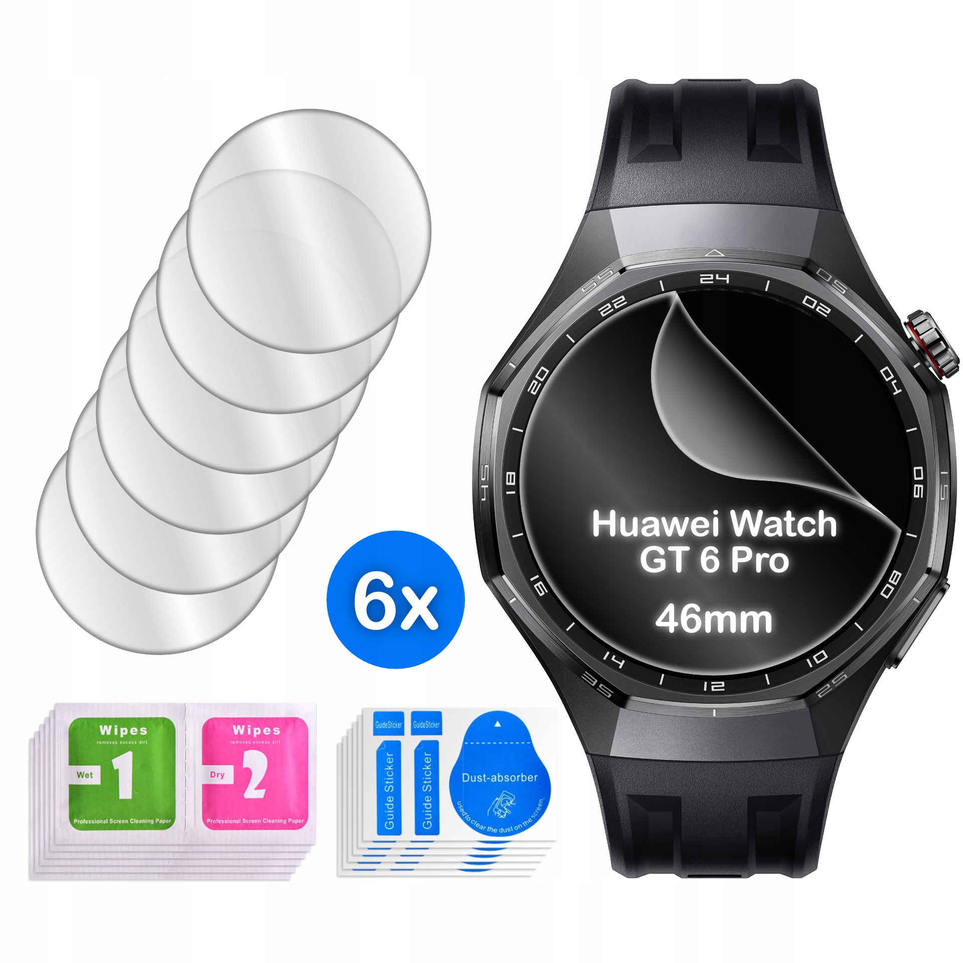 Folia ochronna HYDROŻELOWA 3D do Huawei Watch GT 6 Pro 46mm – Nowoczesna ochrona ekranu
