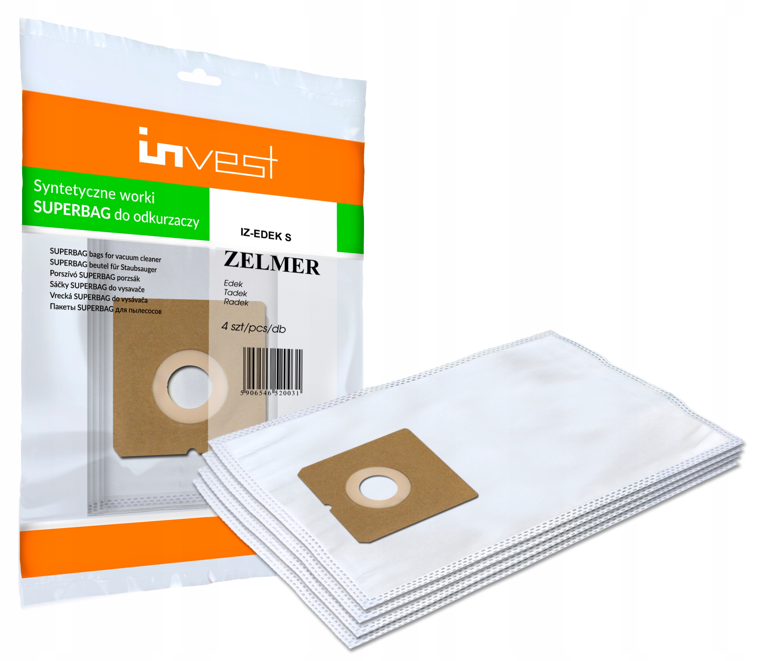 SAFBAG ZELMER Edek/Tadek/Radek – Wydajne worki syntetyczne do odkurzaczy