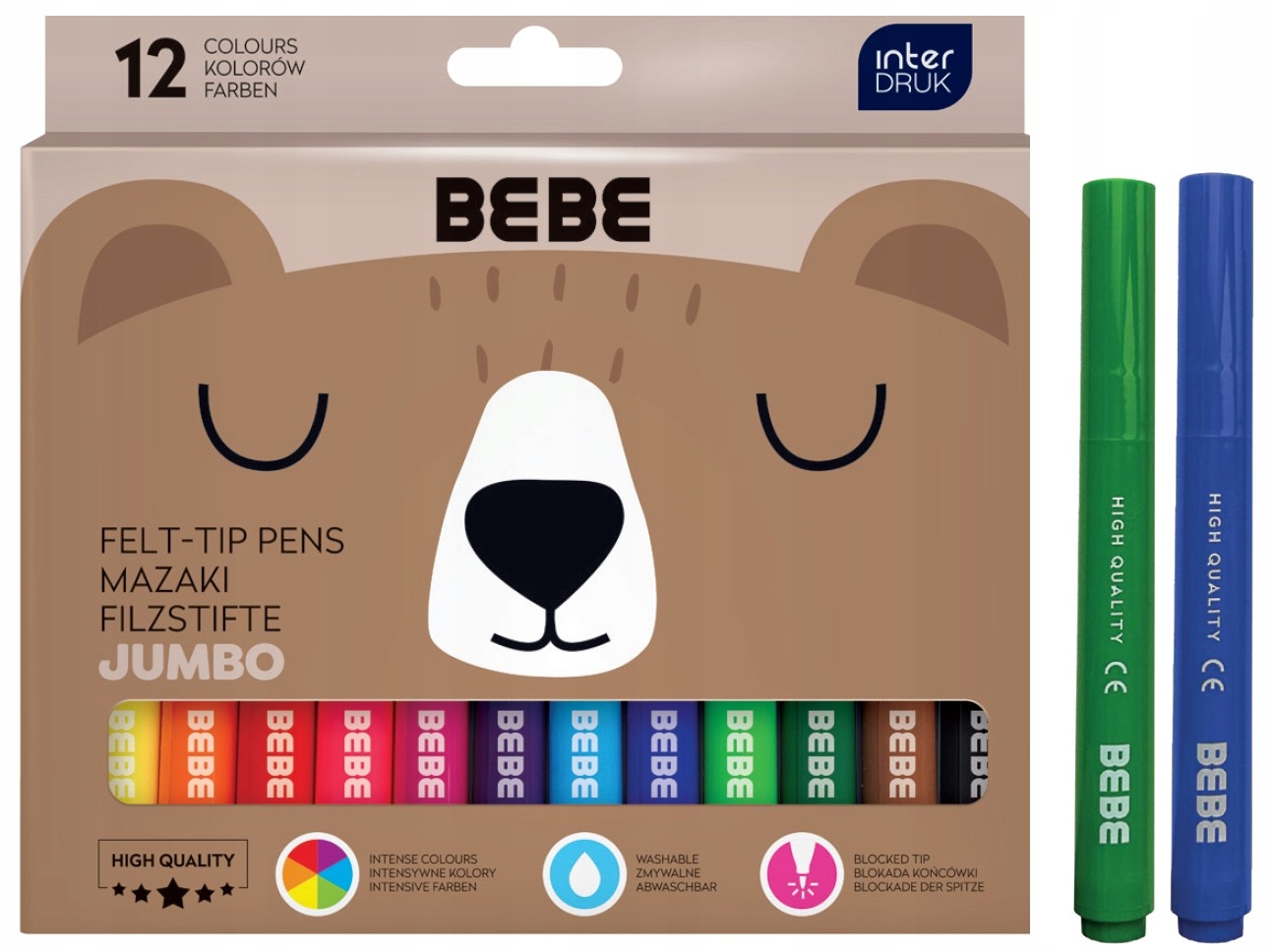 Zestaw zawiera 12 sztuk mazaków