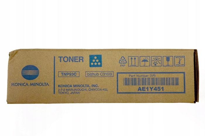 Oryginalny Toner Cyan Konica Minolta Bizhub C3100i (TNP93C, TNP-93C, AE1Y451) – Wysoka jakość wydruków