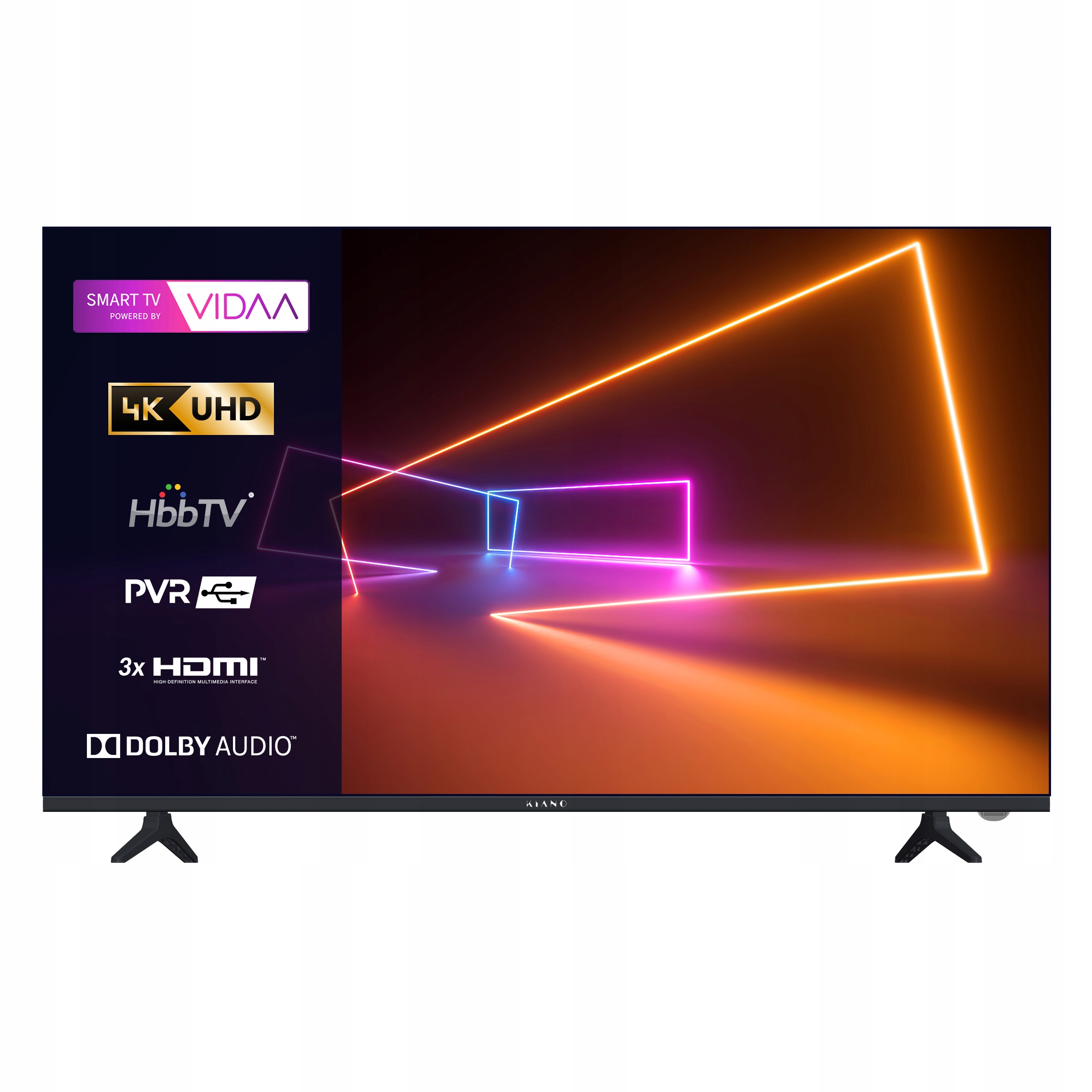 Telewizor Kiano Elegance 43' z Systemem Vidaa Smart TV – Nowoczesna rozrywka w Twoim domu