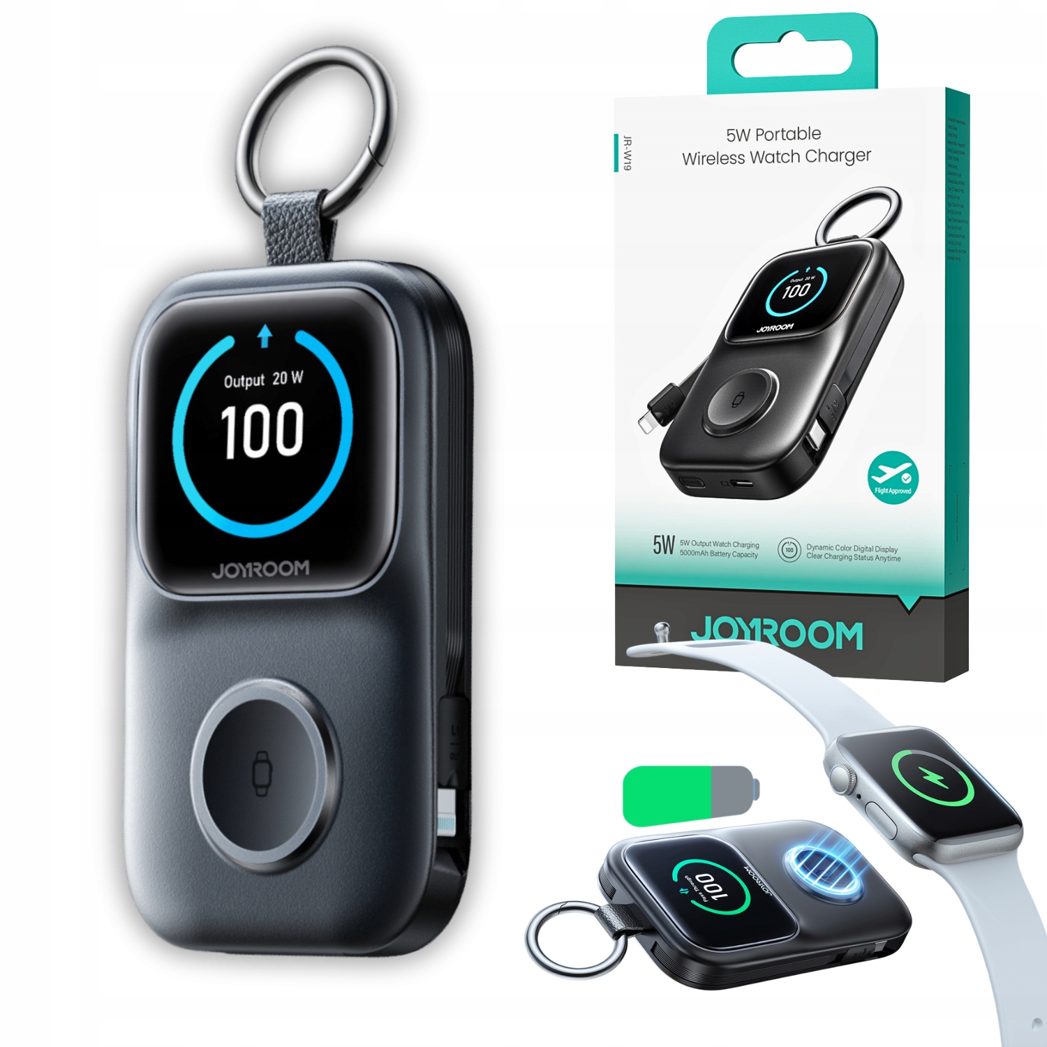 Joyroom JR-W19 5000 mAh – Powerbank z ładowaniem bezprzewodowym dla smartwatchy