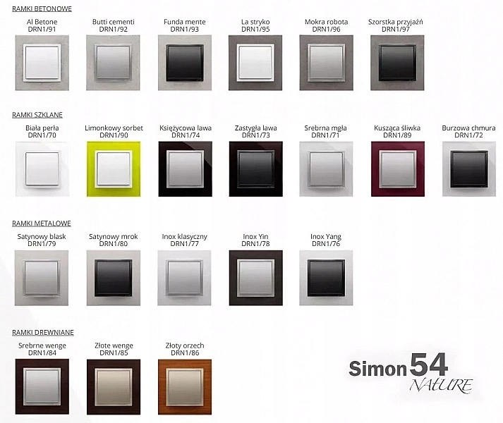 Nowoczesny design i funkcjonalność w serii Simon 54