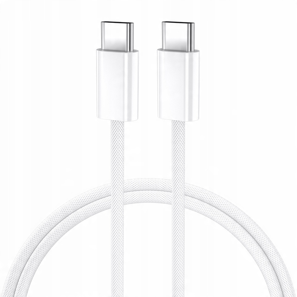 BWOO kabel USB-C - USB-C 1m 60W do iPhone 15 BO-X284 biały – Wydajność i styl w jednym