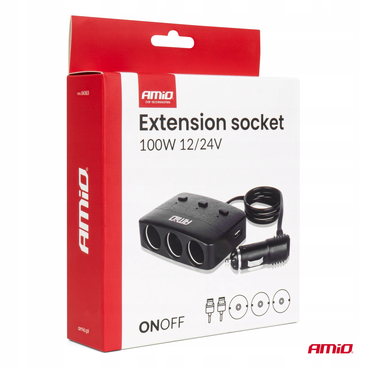 Rozdzielacz gniazda zapalniczki z ładowarką 2x USB-A ON/OFF LED 12V 24V 100 – Niezawodne zasilanie w podróży