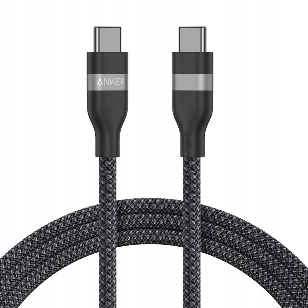 Kabel Anker 240W USB-C do USB-C 1.8m PD czarny – Wydajność i niezawodność w jednym