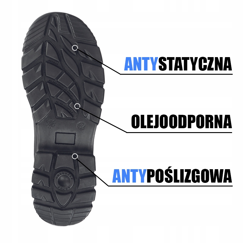 Wodoodporna cholewka i metalowy podnosek