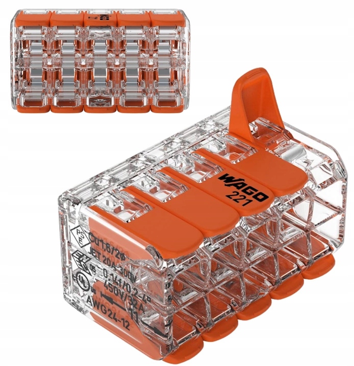 Wago złączka uniwersalna Compact do przewodów jednodrutowych i wielodrutowych 10x 0,14-4 mm² 221-420 – Niezawodne połączenia elektryczne