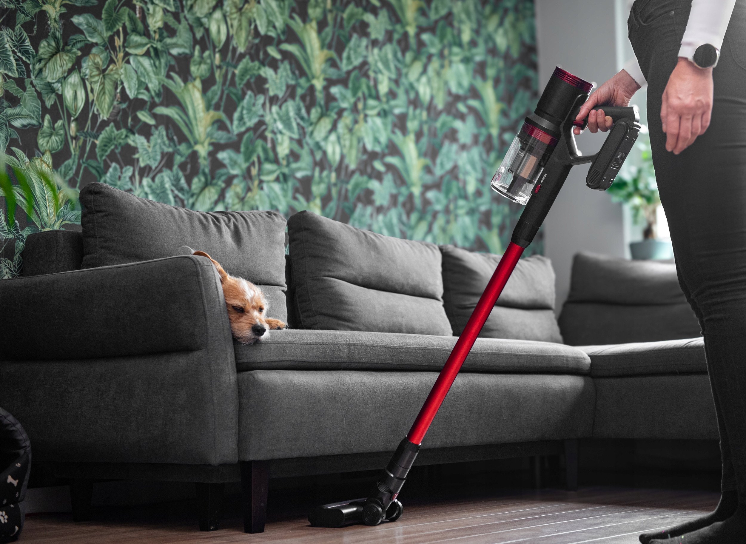 ODKURZACZ PIONOWY BEZPRZEWODOWY RĘCZNY BEZWORKOWY ELEKTROSZCZOTKA LED 450W Filtr HEPA