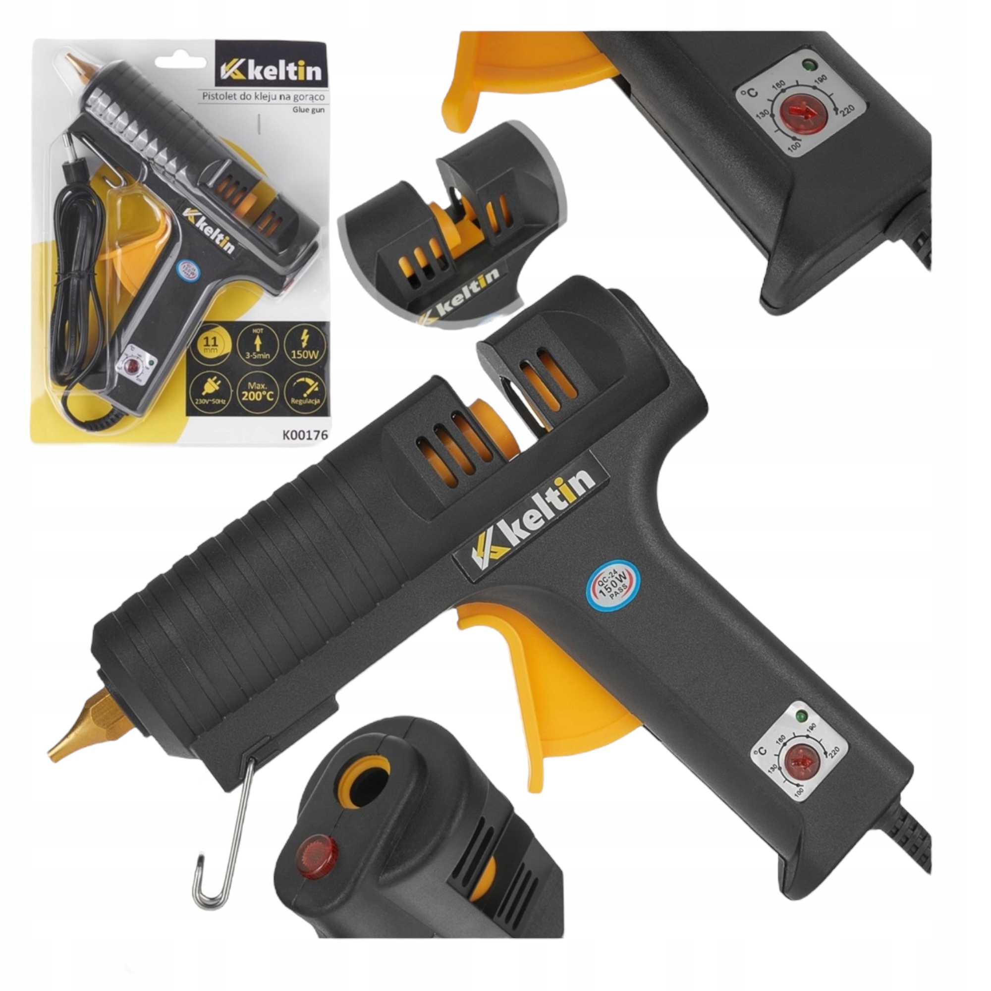 Pistolet do kleju na gorąco 5-stopniowy 150W K00176 – Idealny dla majsterkowiczów