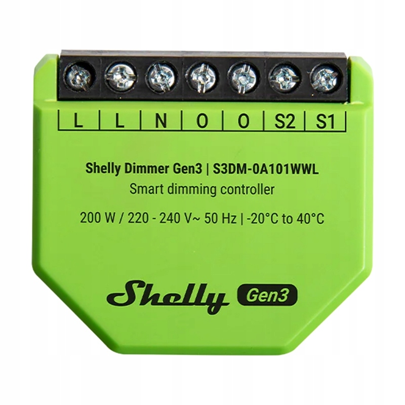 Shelly Relais Dimmer Gen3 – Inteligentny kontroler oświetlenia LED