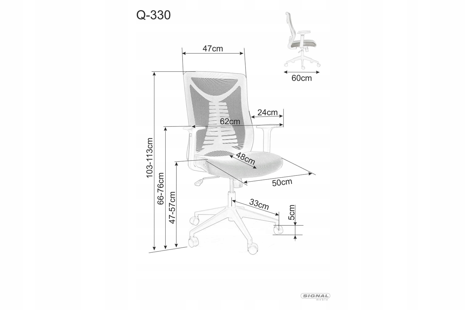 Wymiary i maksymalne obciążenie fotela