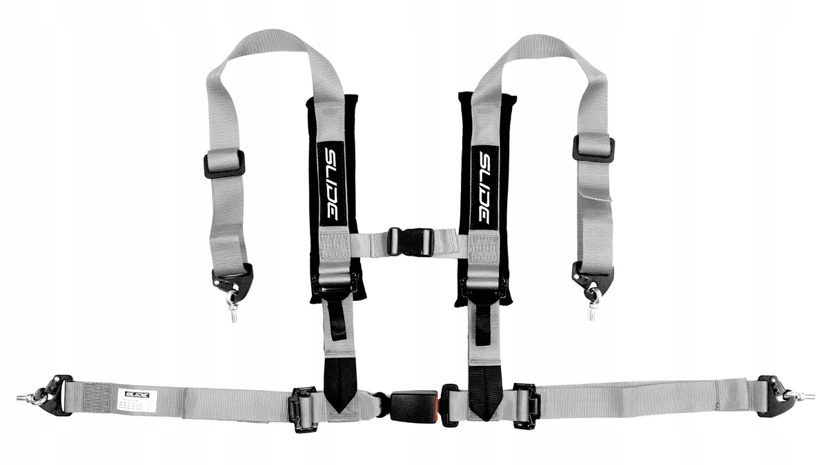 Pasy sportowe Slide V2 Srebrne 4P 2