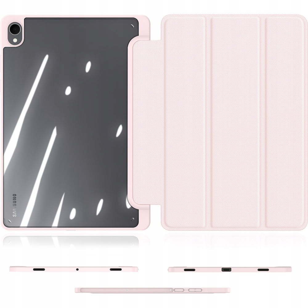 Galaxy Tab S11 Toby Tri-Fold Smart Folio Case Pink – Elegancka ochrona dla Twojego tabletu