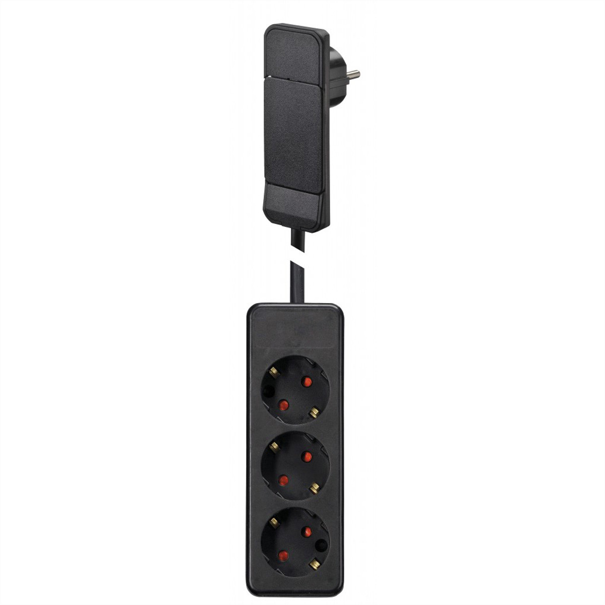 Wtyczka płaska BACHMANN SmartPlug z 3 gniazdami z uziemieniem, czarna, 1,6 m – Idealne rozwiązanie dla Twojej przestrzeni