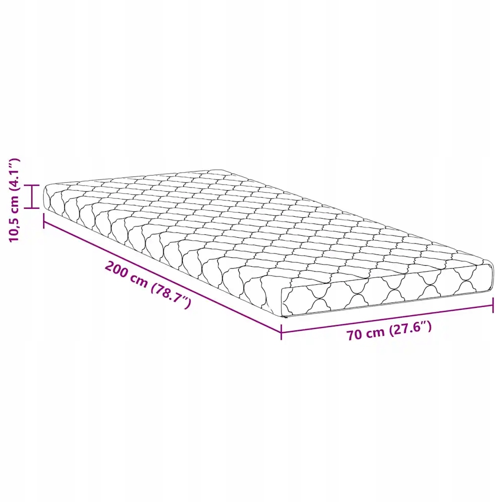 VidaXL Materac Biały 70 x 200 cm – Komfort i styl w Twojej sypialni