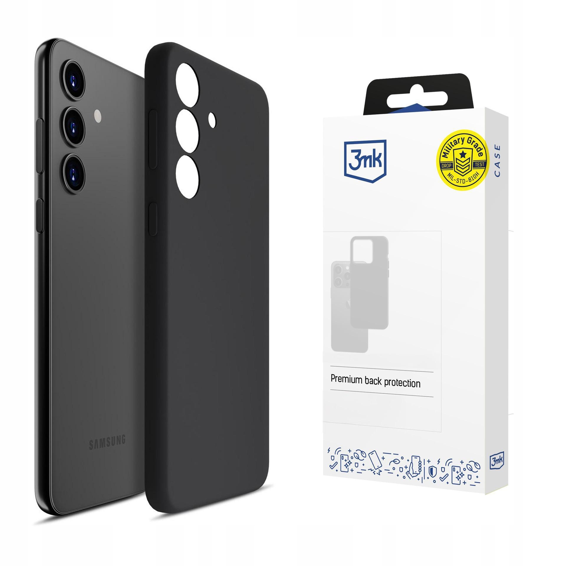 Samsung Galaxy S24+ - 3mk Hardy Mellow Case Black – Elegancka ochrona dla Twojego smartfona