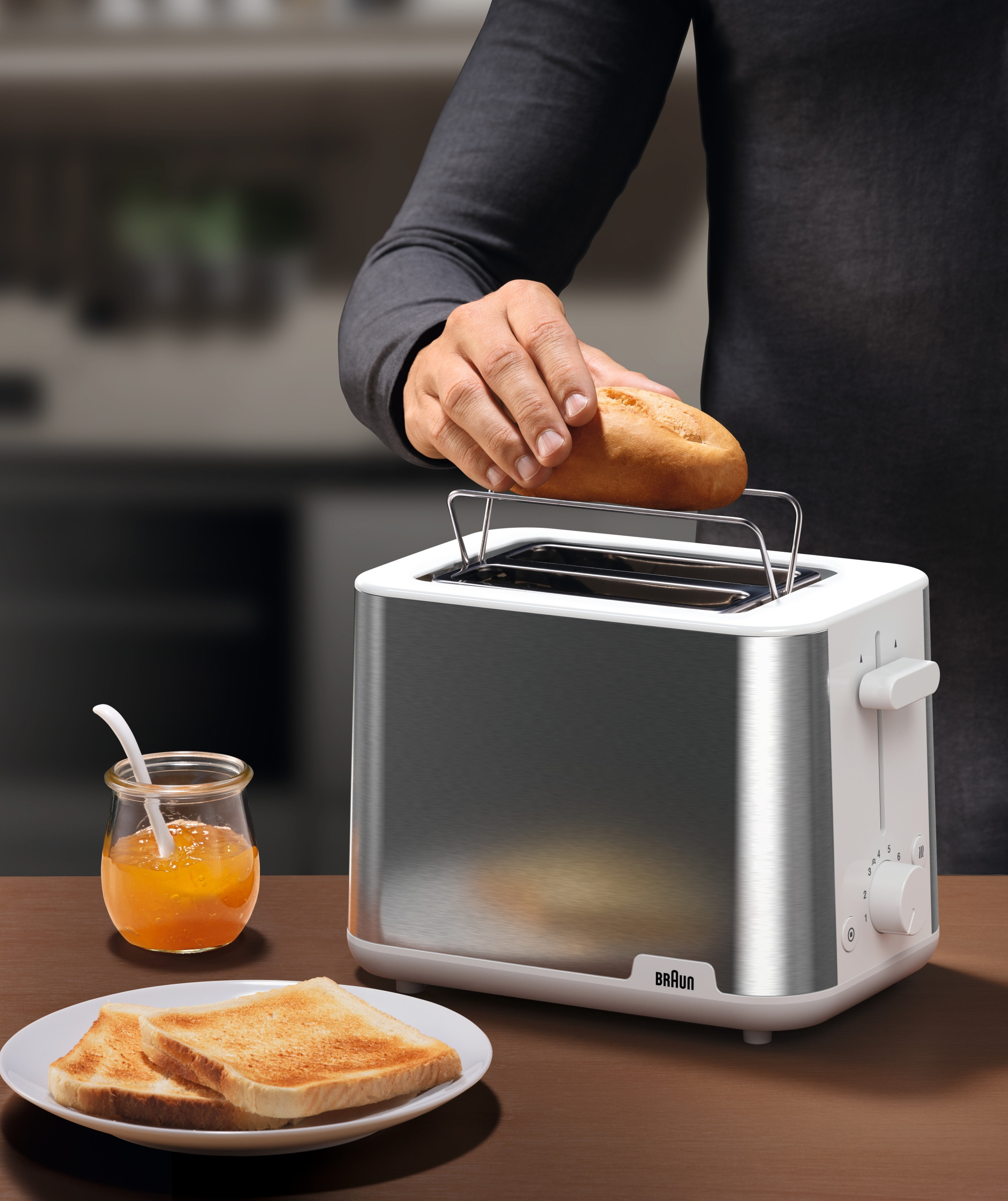 Zintegrowany ruszt do podgrzewania pieczywa