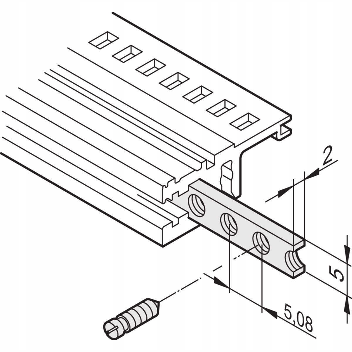 Waga i wymiary wkładki gwintowanej