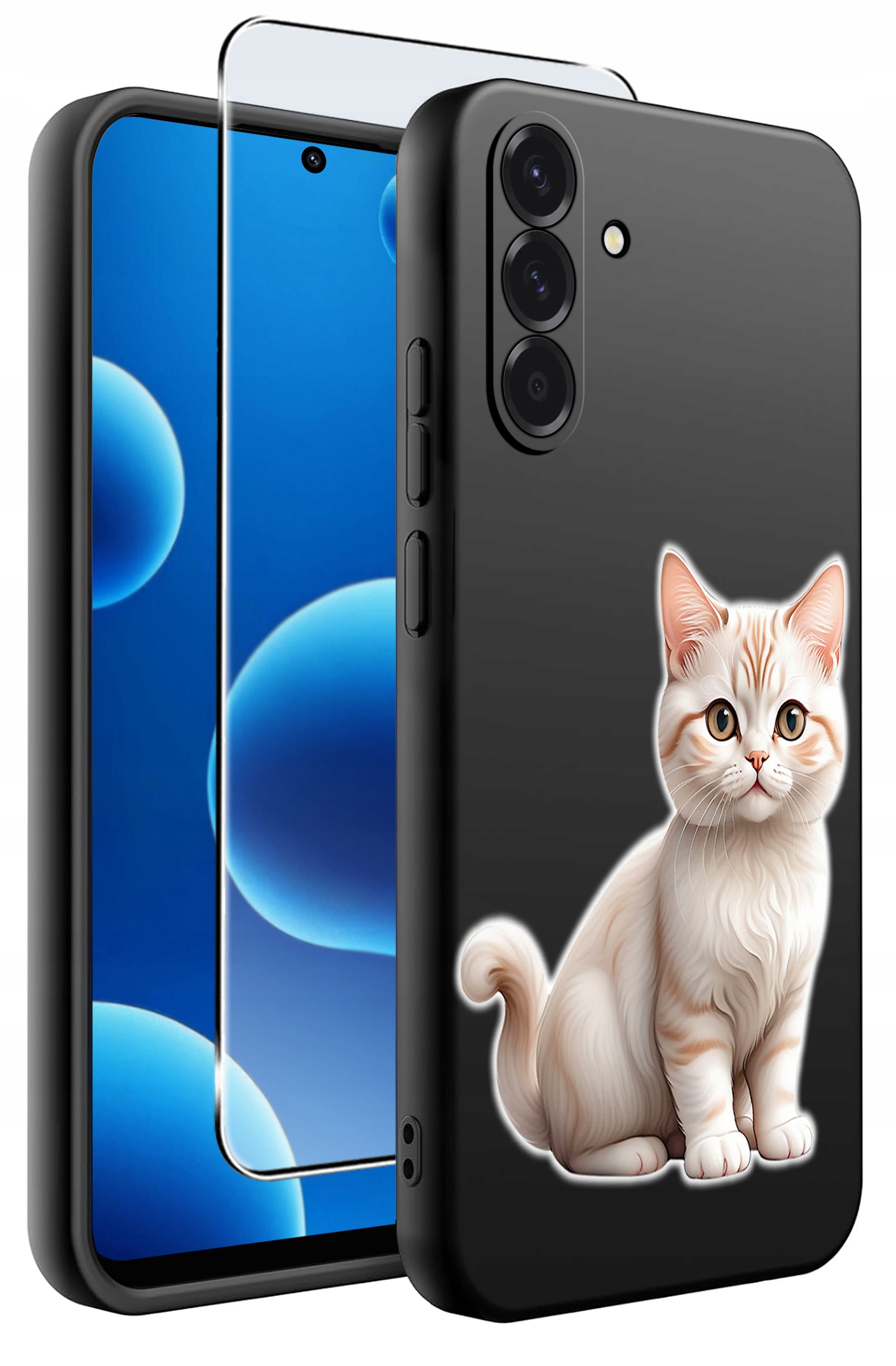 ETUI do Samsung A36 5G | Silikonowe Matt Case z Szkłem Hartowanym 9H