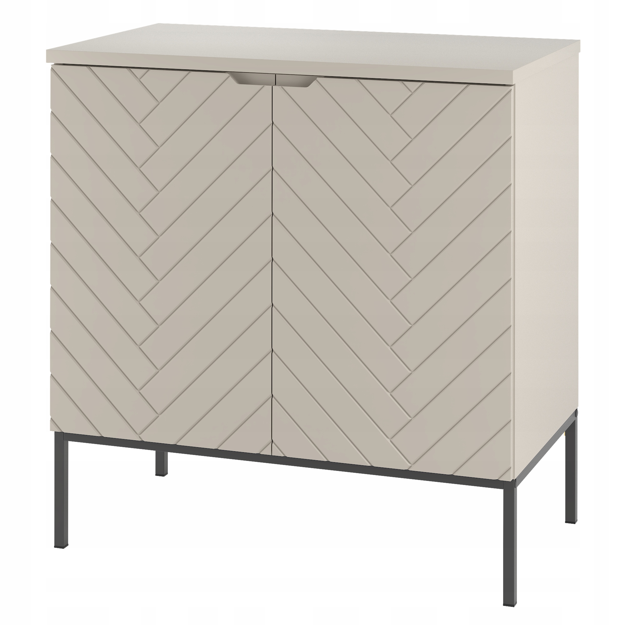 Kaszmirowa ryflowana szafka z blatem 80 cm ASPEN-09 – Elegancja w Twojej łazience