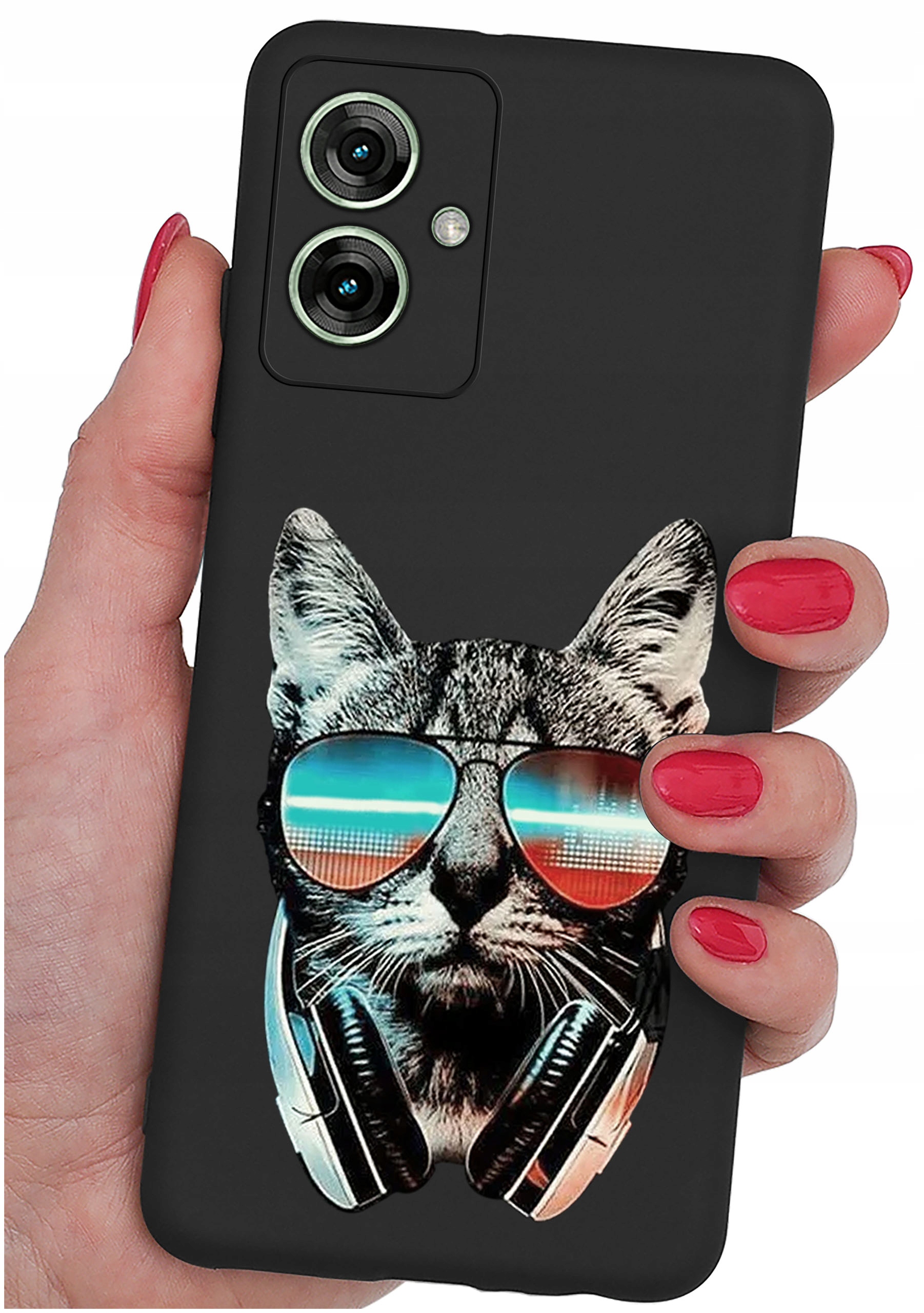 Etui do Motorola Moto G55 5G WZORY | Silikonowe Matt Case + Szkło Hartowane 9H