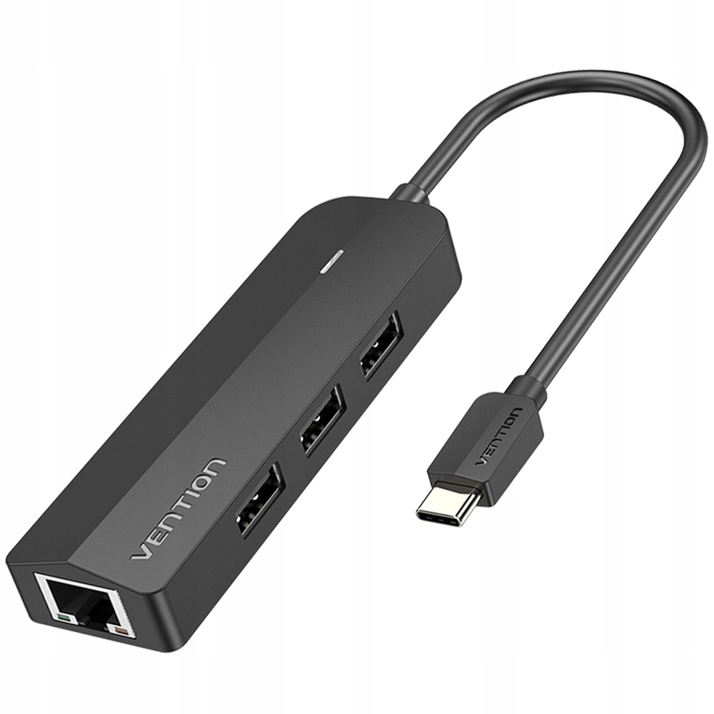 Hub USB-C na 3x USB 2.0, RJ45, Micro-B Vention TGOBB – Twoje centrum łączności