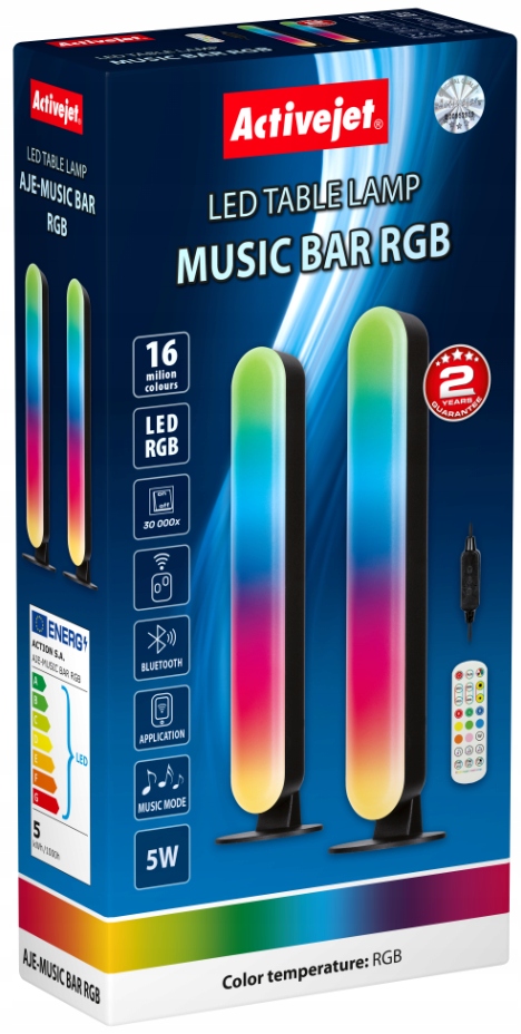 Lampka muzyczna LED Activejet AJE-MUSIC BAR RGB – Oświetlenie, które ożywia Twoje wnętrze