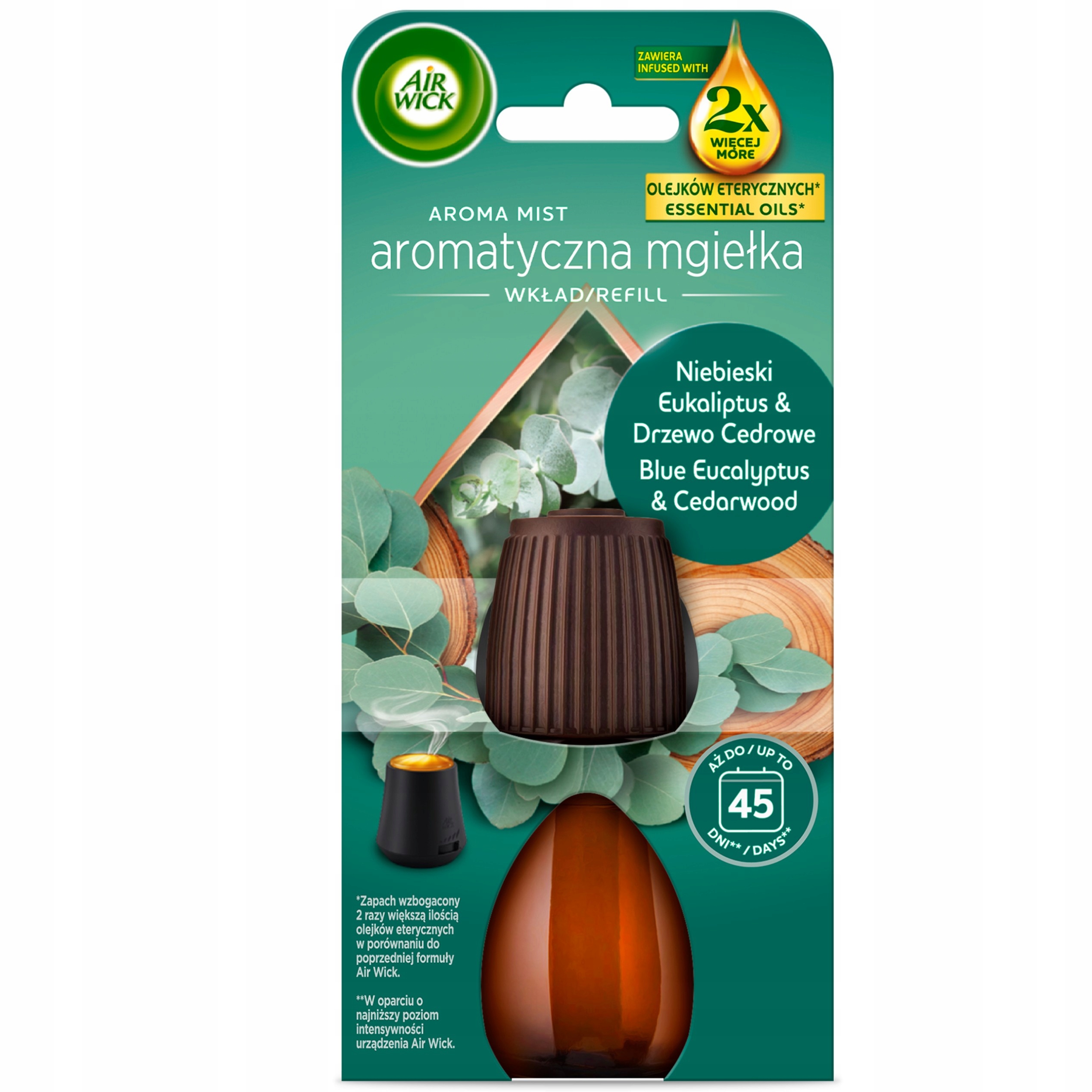 Air Wick Aroma Mist Mgiełka z olejkami - Niebieski Eukaliptus & Drzewo Cedrowe 20ml