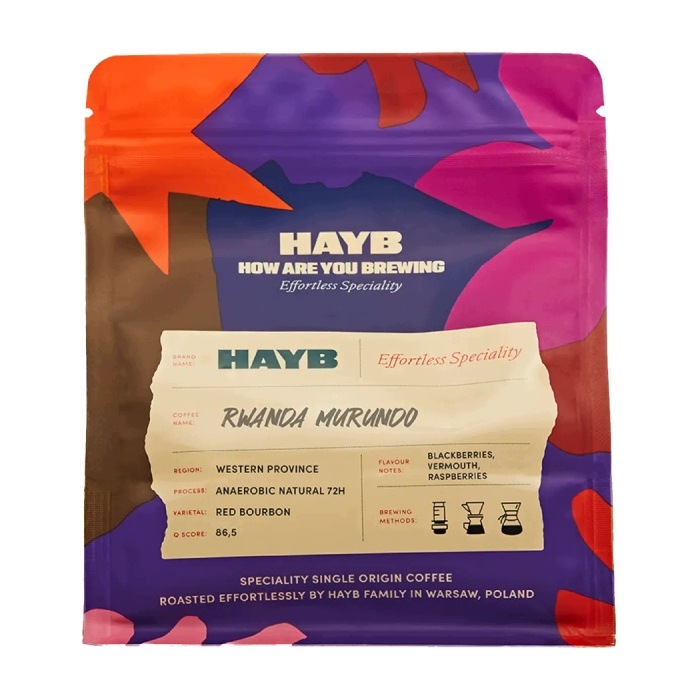 Kawa ziarnista HAYB Rwanda Murundo 250g – Wyjątkowy smak 100% Arabiki