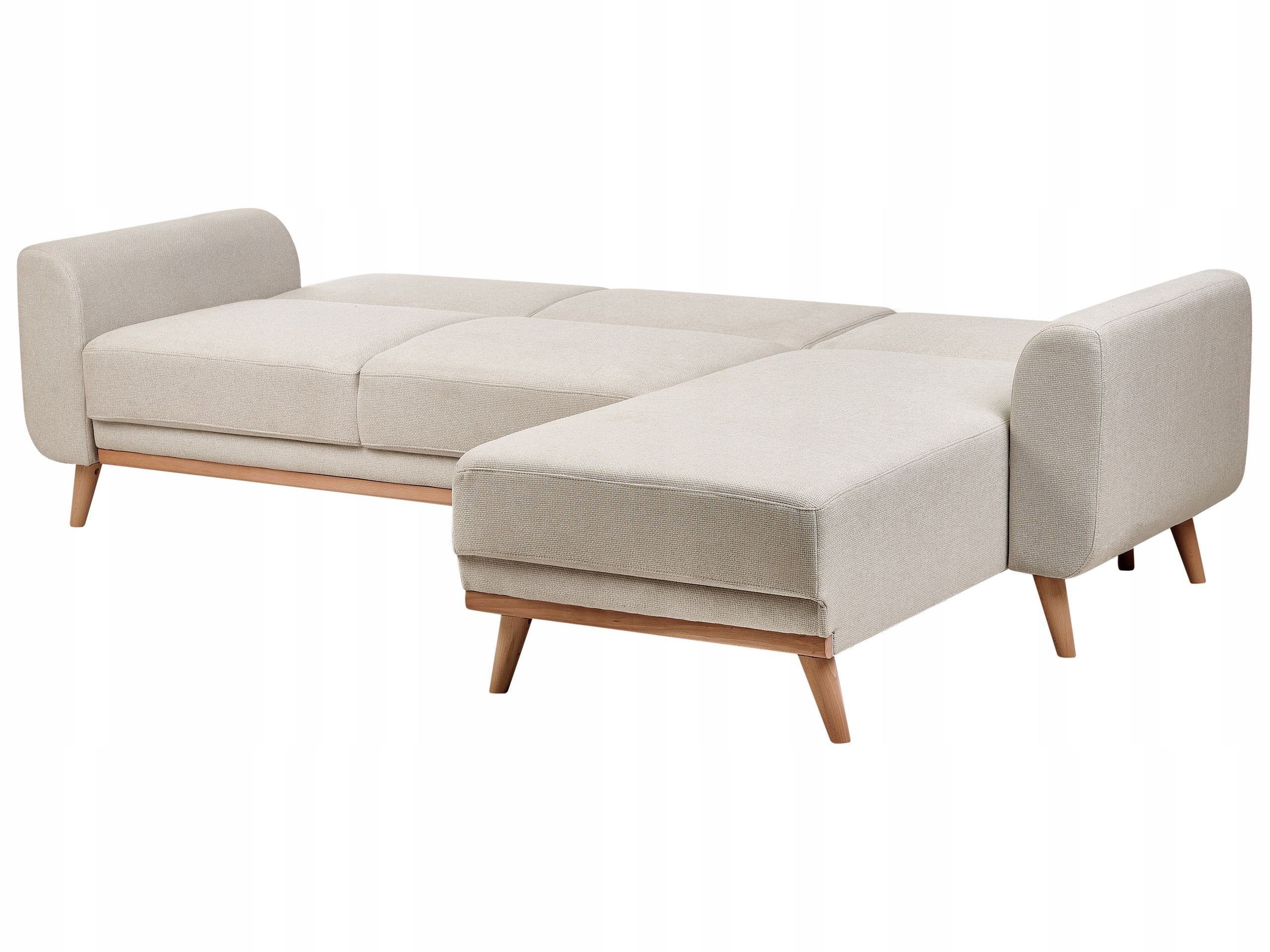 Narożnik rozkładany lewostronny jasnobeżowy OLLSTA Lumarko – Elegancja i funkcjonalność w Twoim salonie