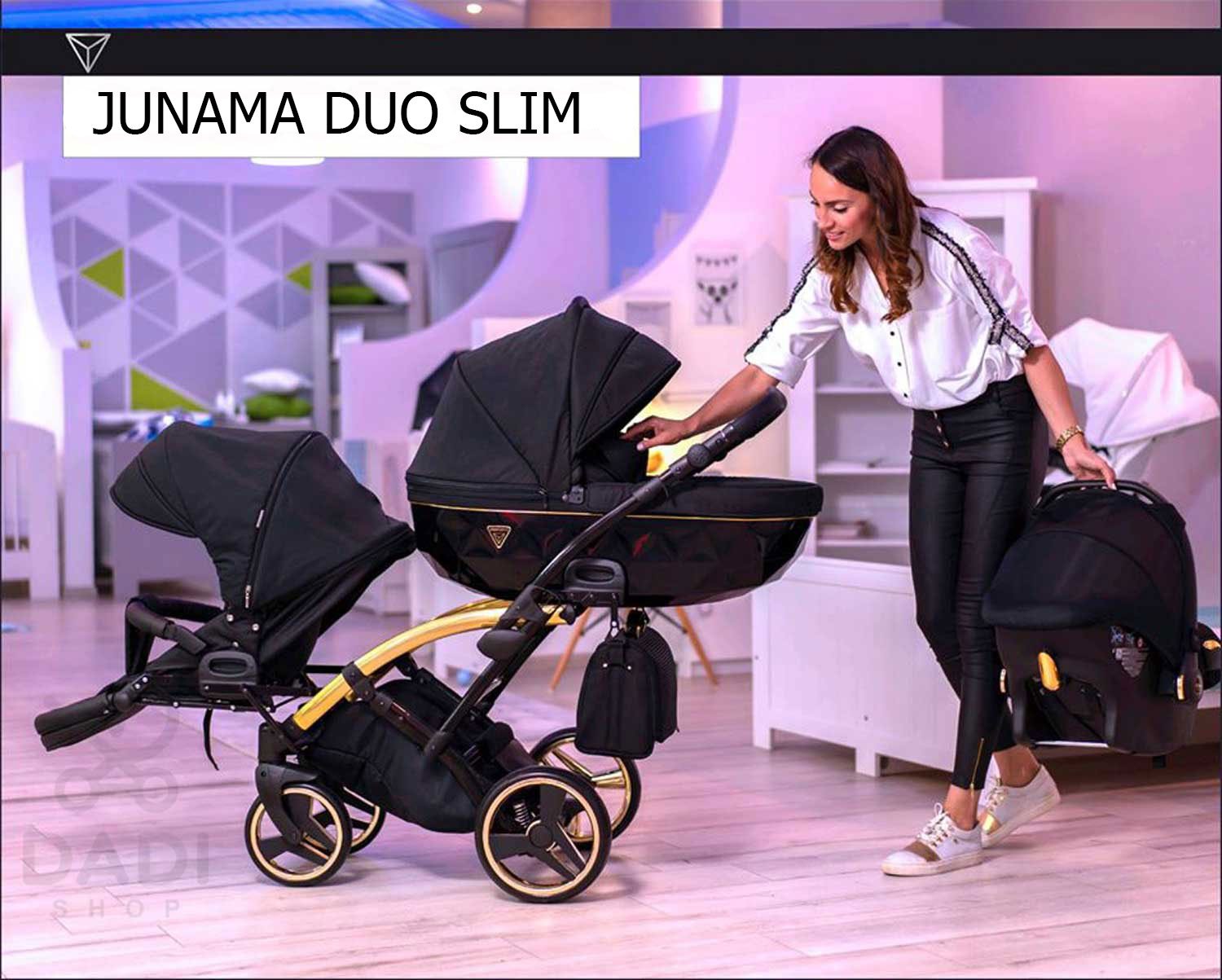 wózek bliźniaczy wielofunkcyjny Junama Duo Slim Dadi Shop