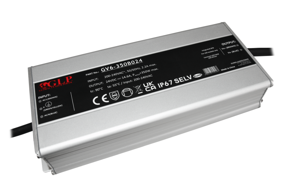 Zasilacz LED 350W 24V 14,6A GLP IP67 – Wydajność i niezawodność