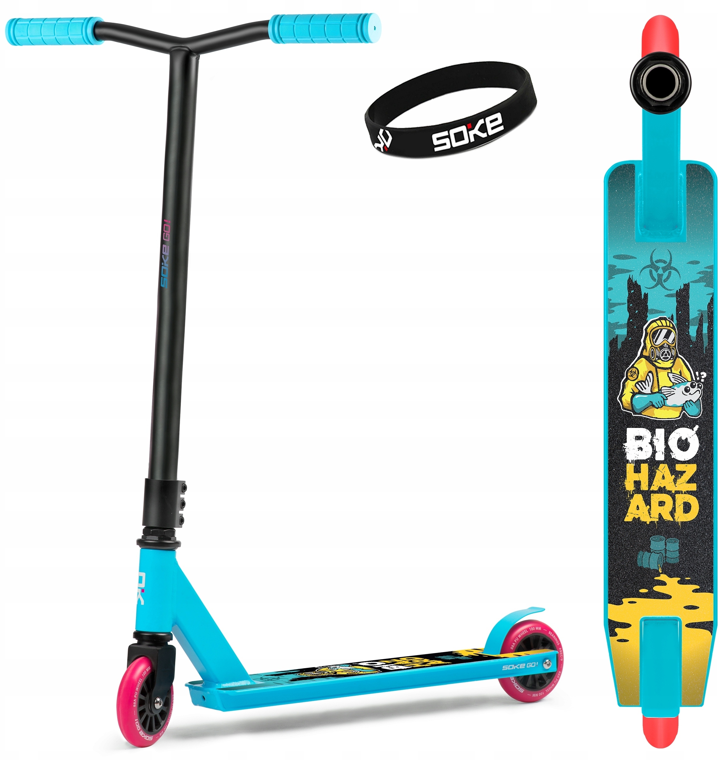 Hulajnoga wyczynowa Soke GO! turkusowa – Idealna do skate parku