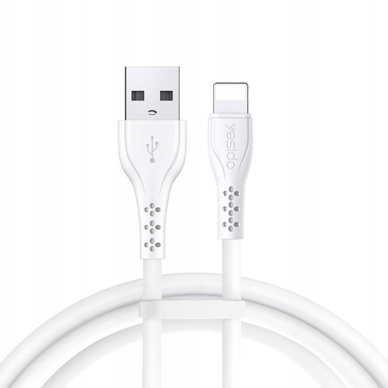 Kabel USB Yesido CA71 USB-iP 2A (20szt.) 1m, BIAŁY – Elegancja i funkcjonalność w jednym