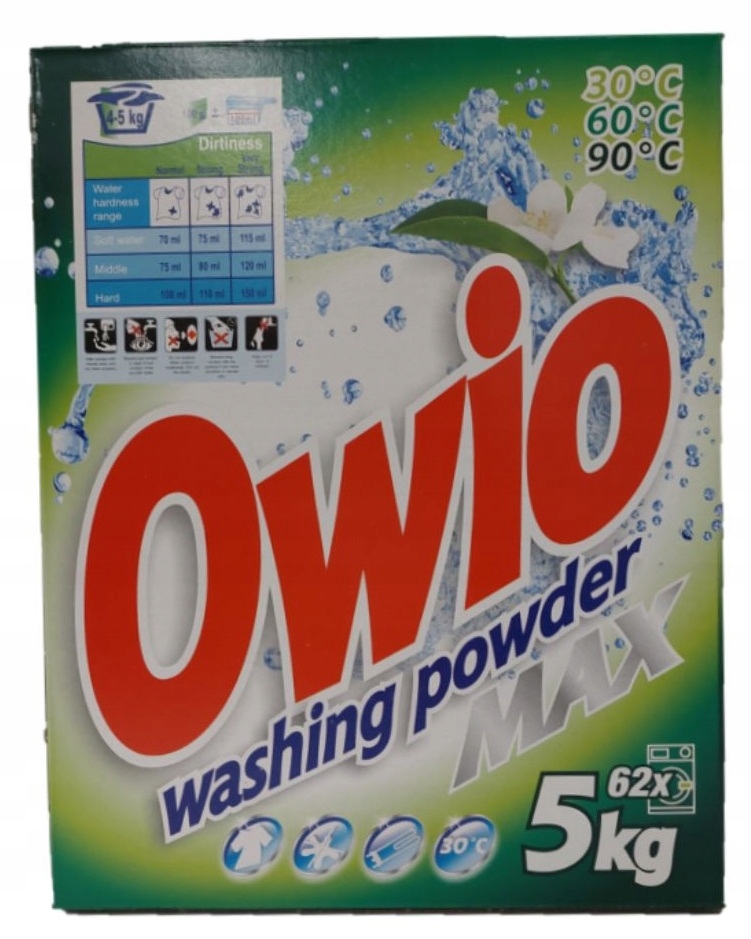 Doskonałe właściwości prania białych i kolorowych tkanin