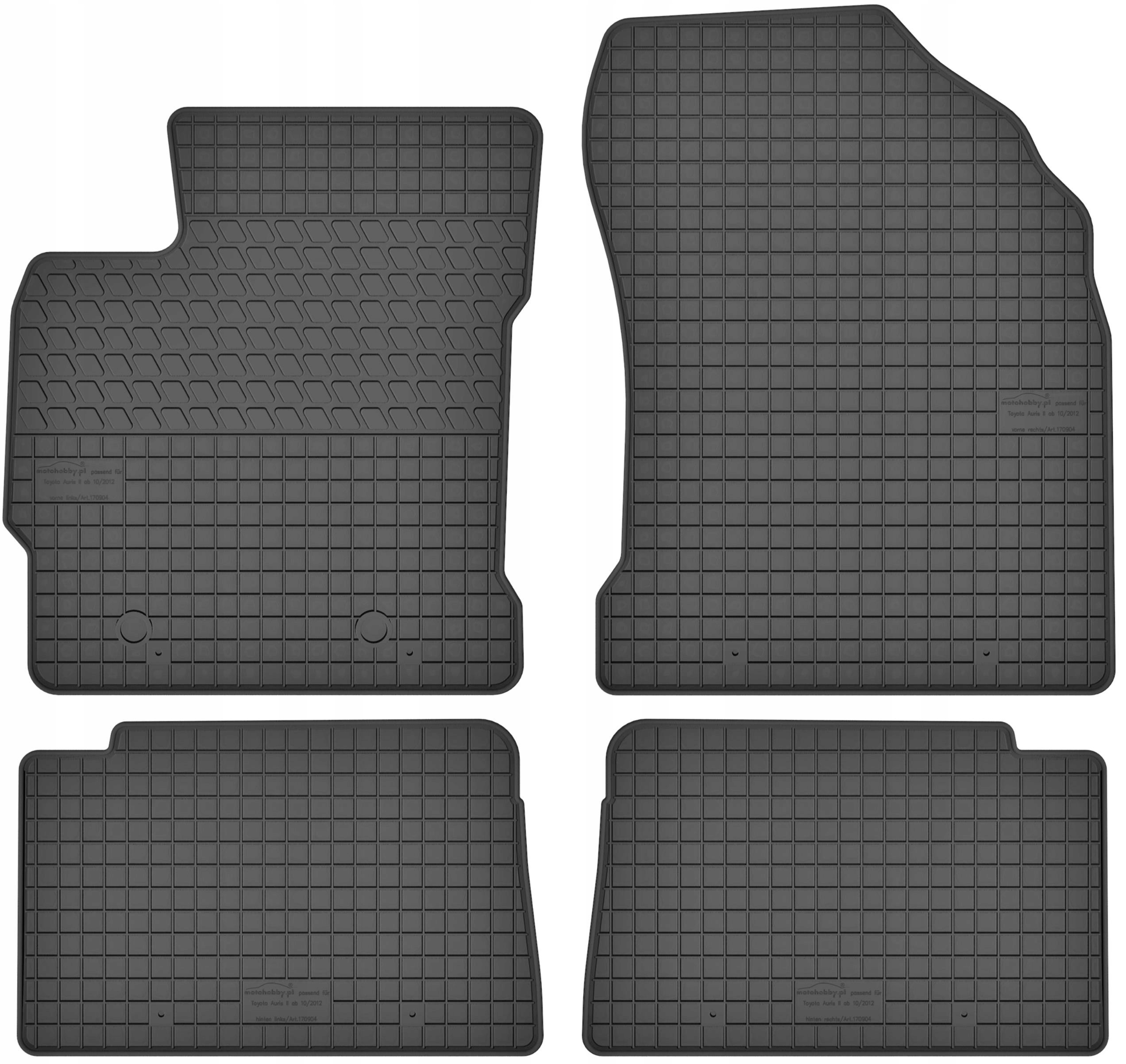 Dywaniki gumowe do Toyota Auris I / II / Corolla X E14E15 – Ochrona wnętrza Twojego samochodu